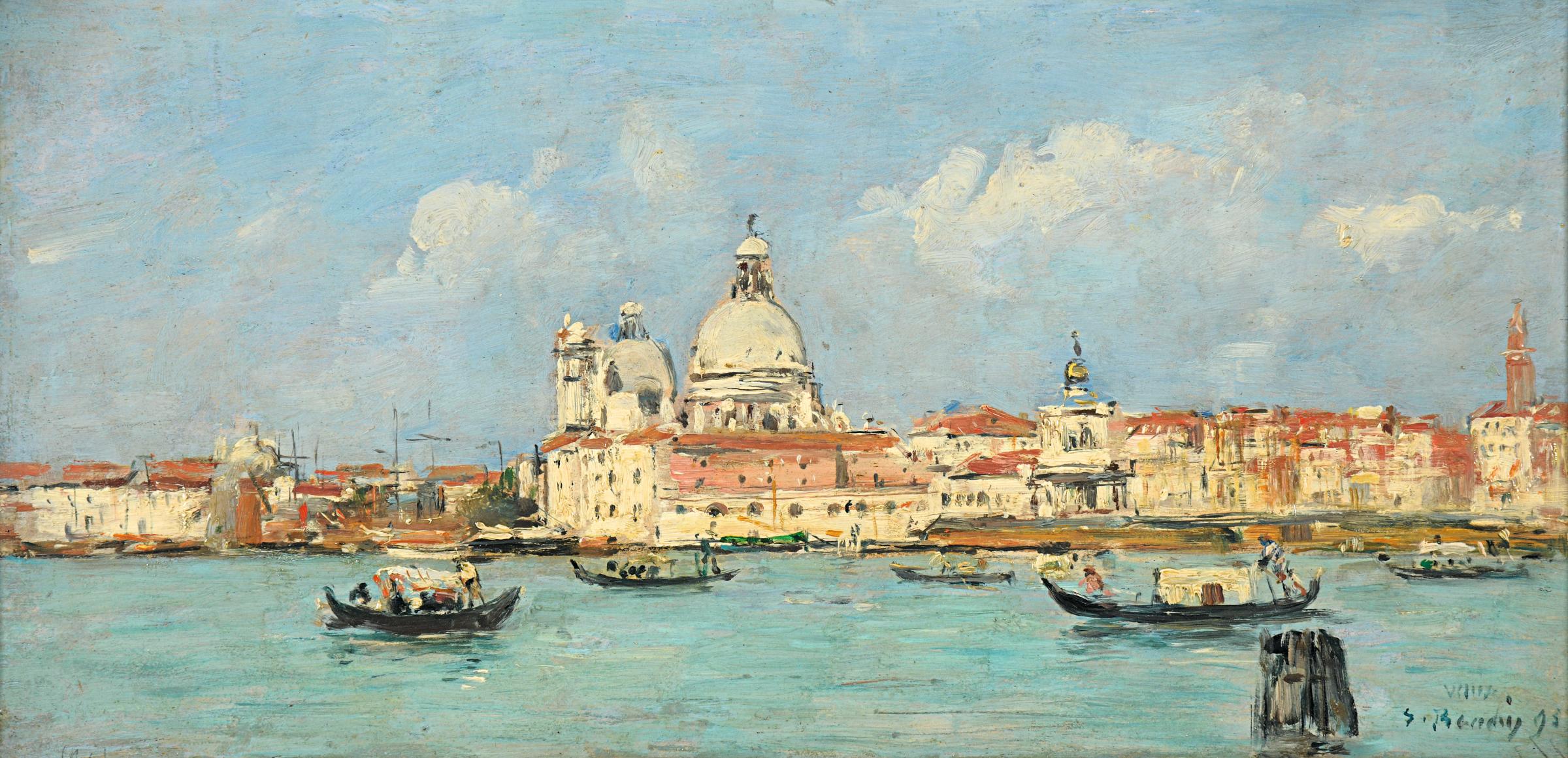 Resultado de imagen de venecia la dogana y santa maria della salute boudin